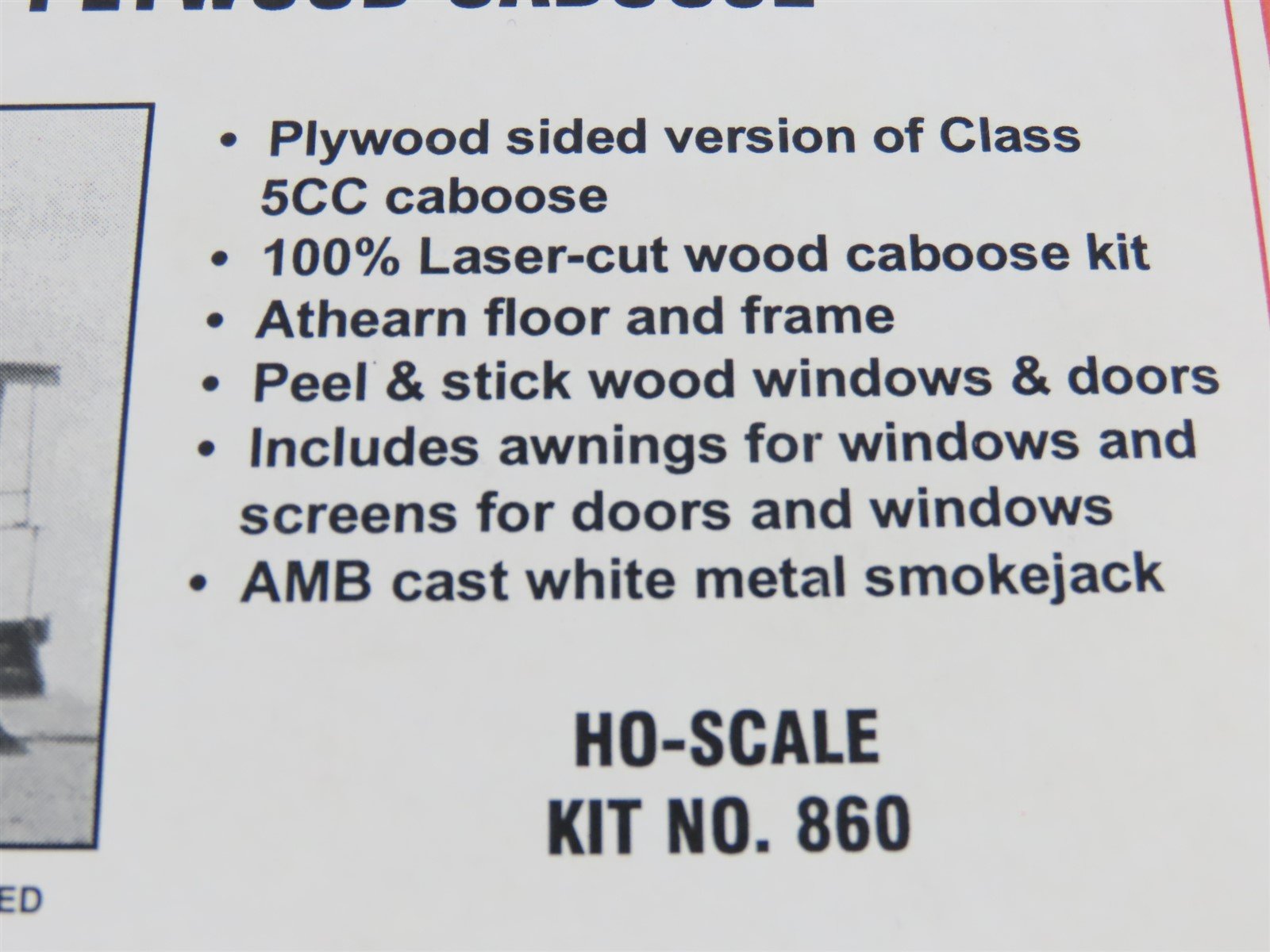 HO Laserkit #860 SAL Seaboard Air Line Plywood Caboose w/ Added Details & Notes
