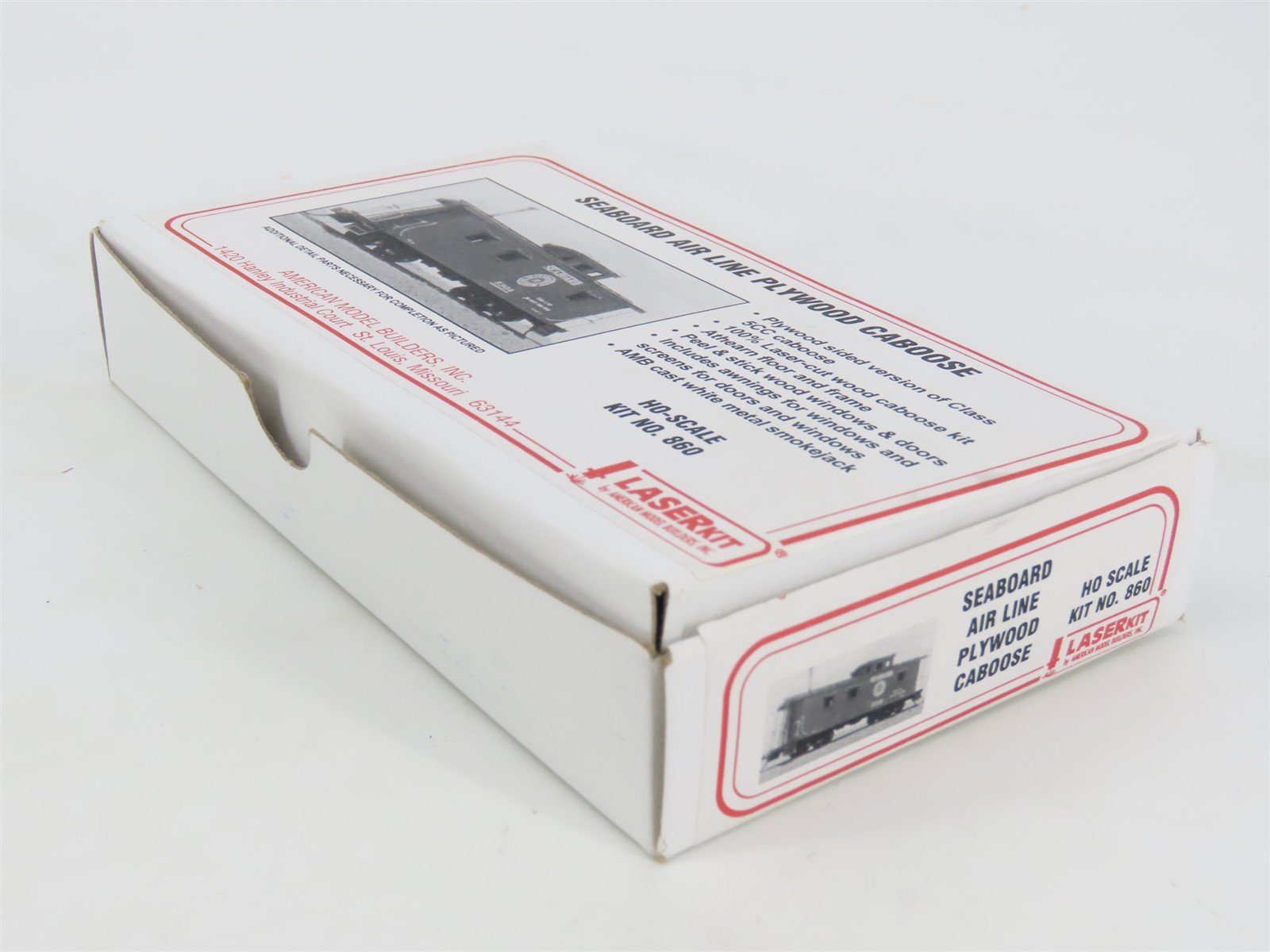 HO Laserkit #860 SAL Seaboard Air Line Plywood Caboose w/ Added Details & Notes