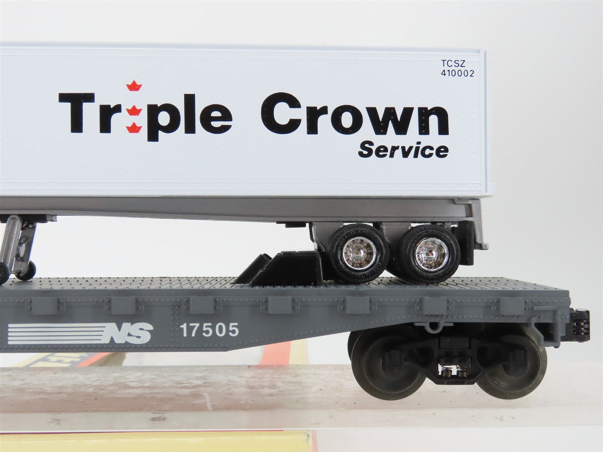 O Gauge 3-Rail Lionel 6-17505 NS Norfolk Southern Flatcar w/Triple Crown Trailer
