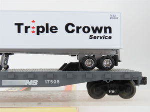 O Gauge 3-Rail Lionel 6-17505 NS Norfolk Southern Flatcar w/Triple Crown Trailer