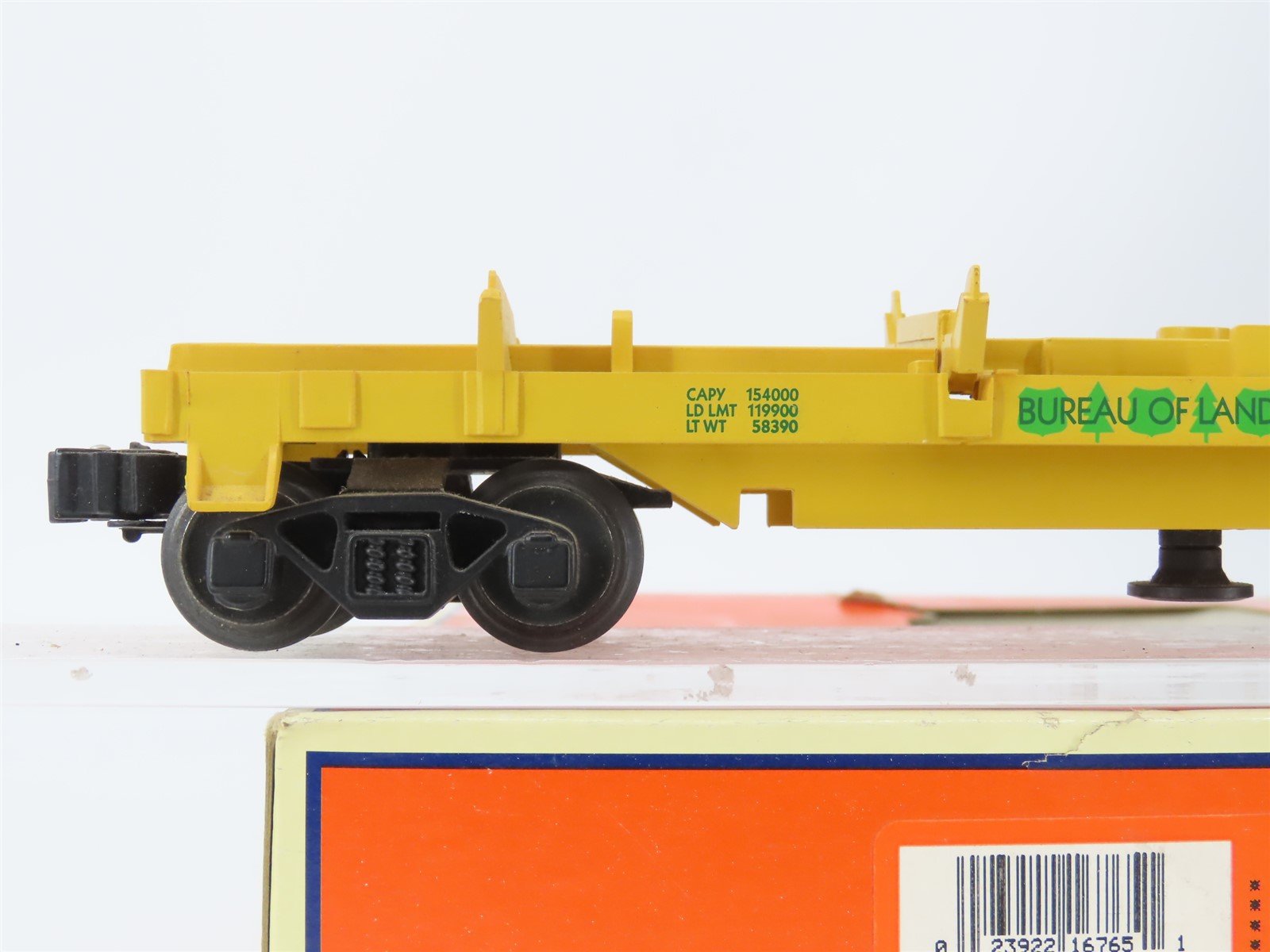 O Gauge 3-Rail Lionel 6-16765 Bureau of Land Management Operating Log Car 3351