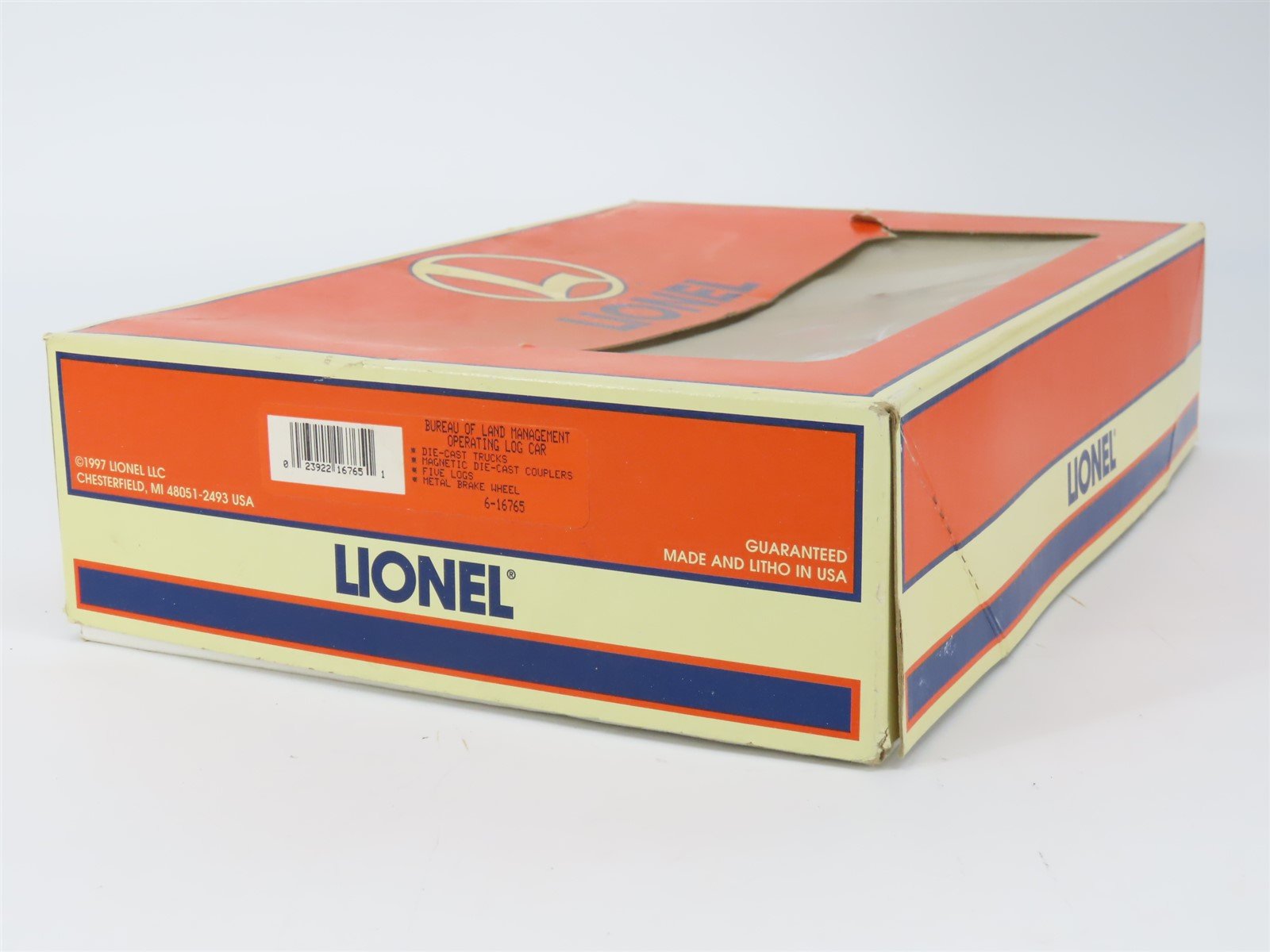 O Gauge 3-Rail Lionel 6-16765 Bureau of Land Management Operating Log Car 3351