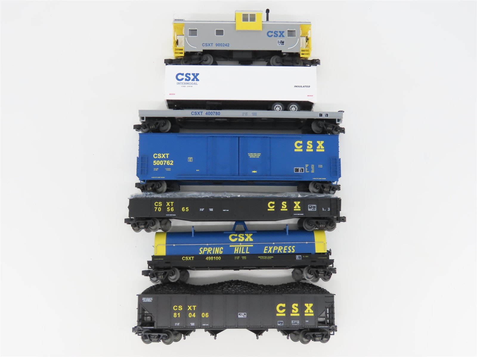 O Gauge 3-Rail MTH 20-90019 CSX Assorted 6-Car Freight Set