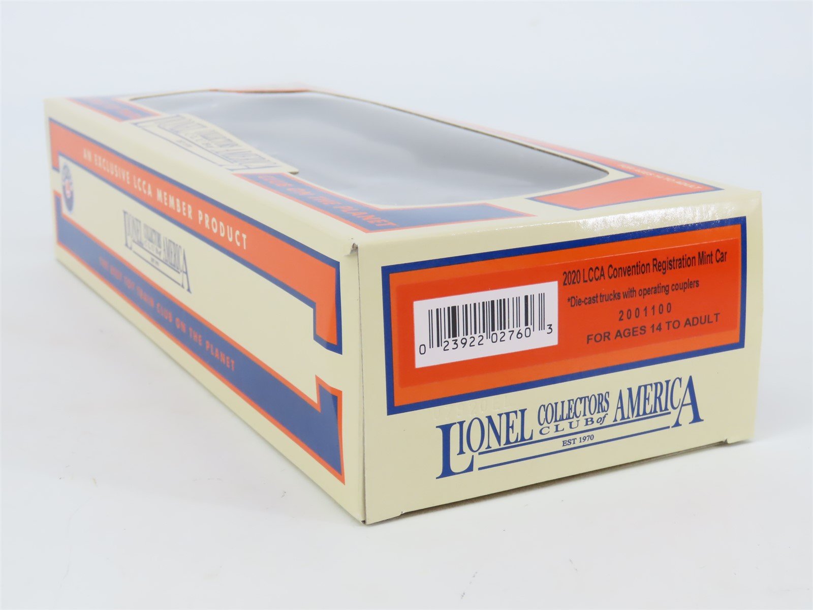 O Gauge 3-Rail Lionel 2001100 LCCA 2020 Convention Registration Mint Car #001100