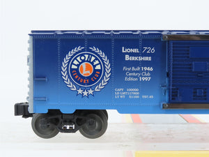 O Gauge 3-Rail Lionel 6-29226 Berkshire 1997 Century Club Box Car #726