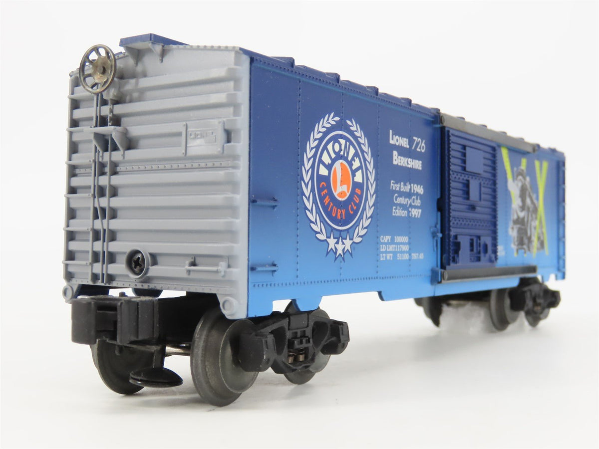 O Gauge 3-Rail Lionel 6-29226 Berkshire 1997 Century Club Box Car #726