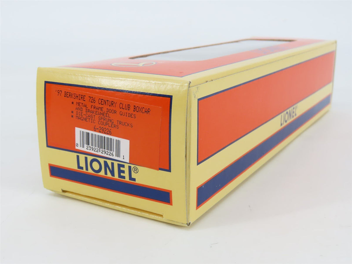 O Gauge 3-Rail Lionel 6-29226 Berkshire 1997 Century Club Box Car #726