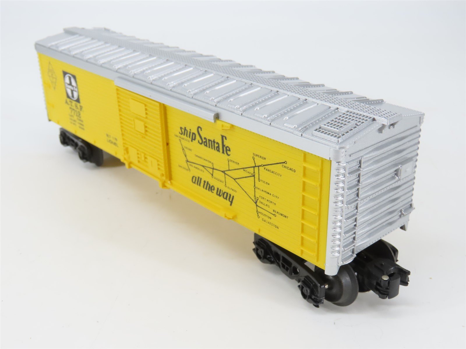 O Gauge 3-Rail Lionel 6-7712 ATSF Santa Fe Ship Santa Fe all the Way Boxcar 7712