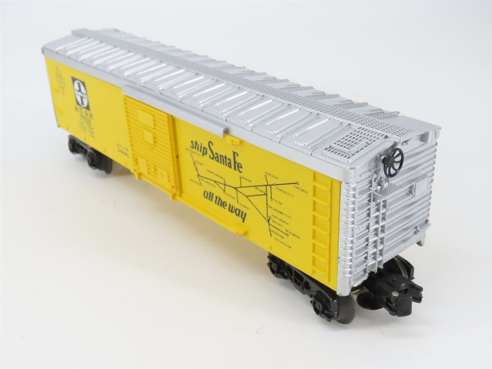 O Gauge 3-Rail Lionel 6-7712 ATSF Santa Fe Ship Santa Fe all the Way Boxcar 7712