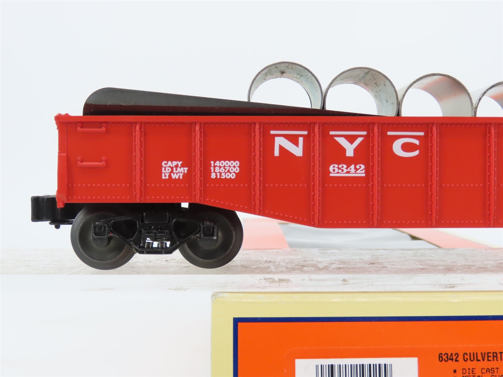 O Gauge 3-Rail Lionel 6-19429 NYC New York Central Culvert Gondola #6342