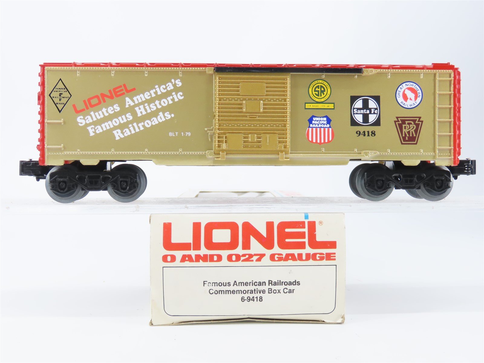 O Gauge 3-Rail Lionel 6-9418 Famous American Railroads Commemorative Boxcar 9418