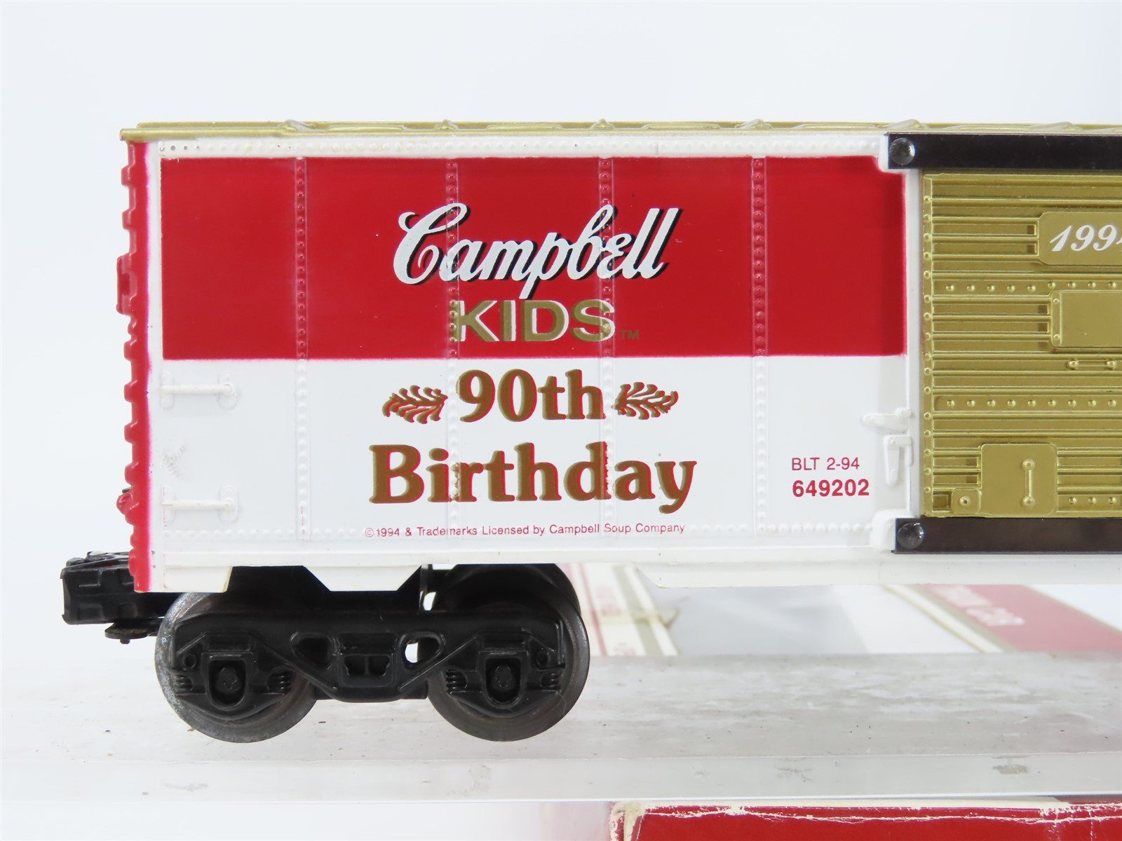 O Gauge 3-Rail K-Line K649202 Campbell Kids 90th Birthday Boxcar 1994