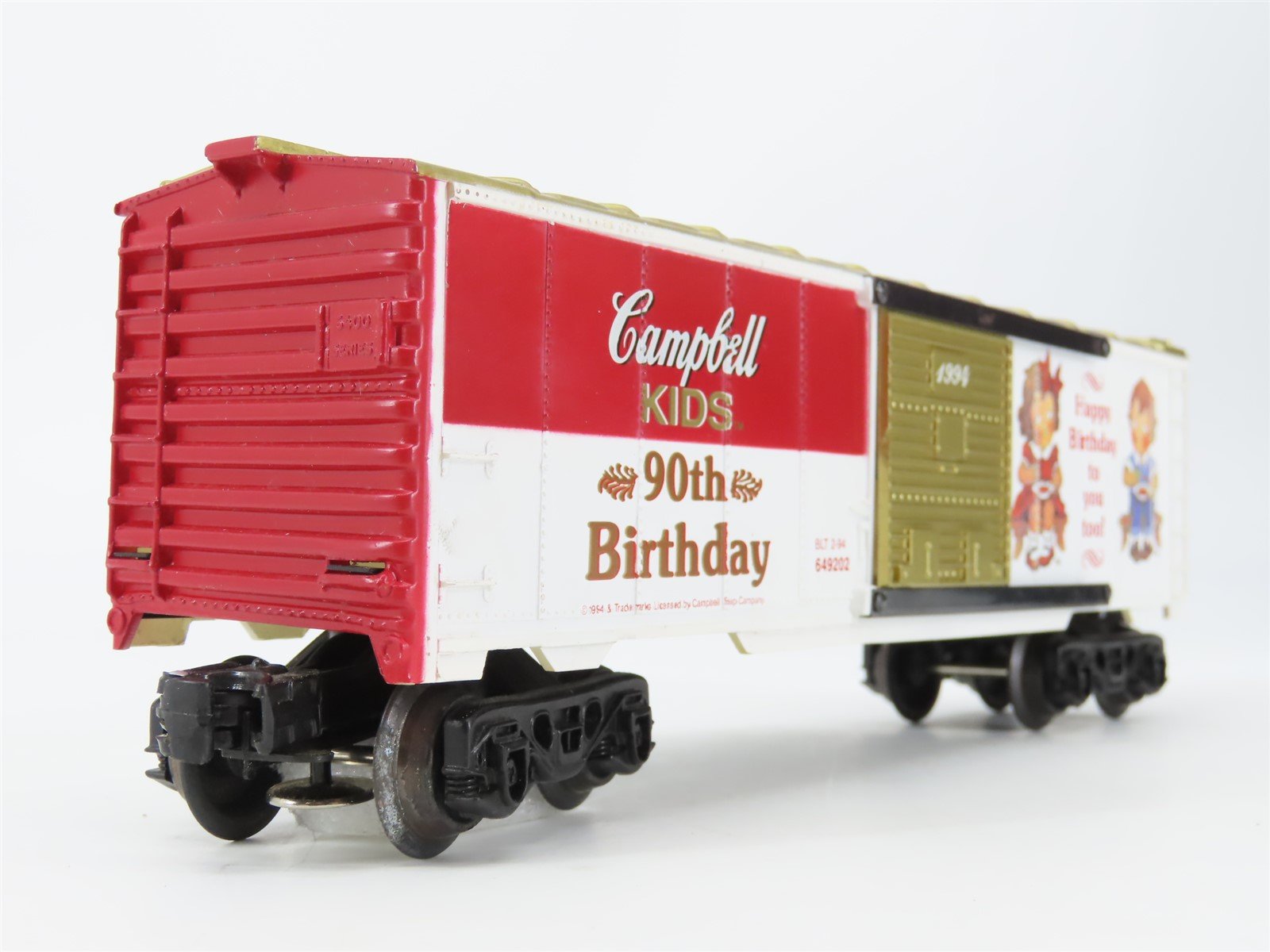 O Gauge 3-Rail K-Line K649202 Campbell Kids 90th Birthday Boxcar 1994