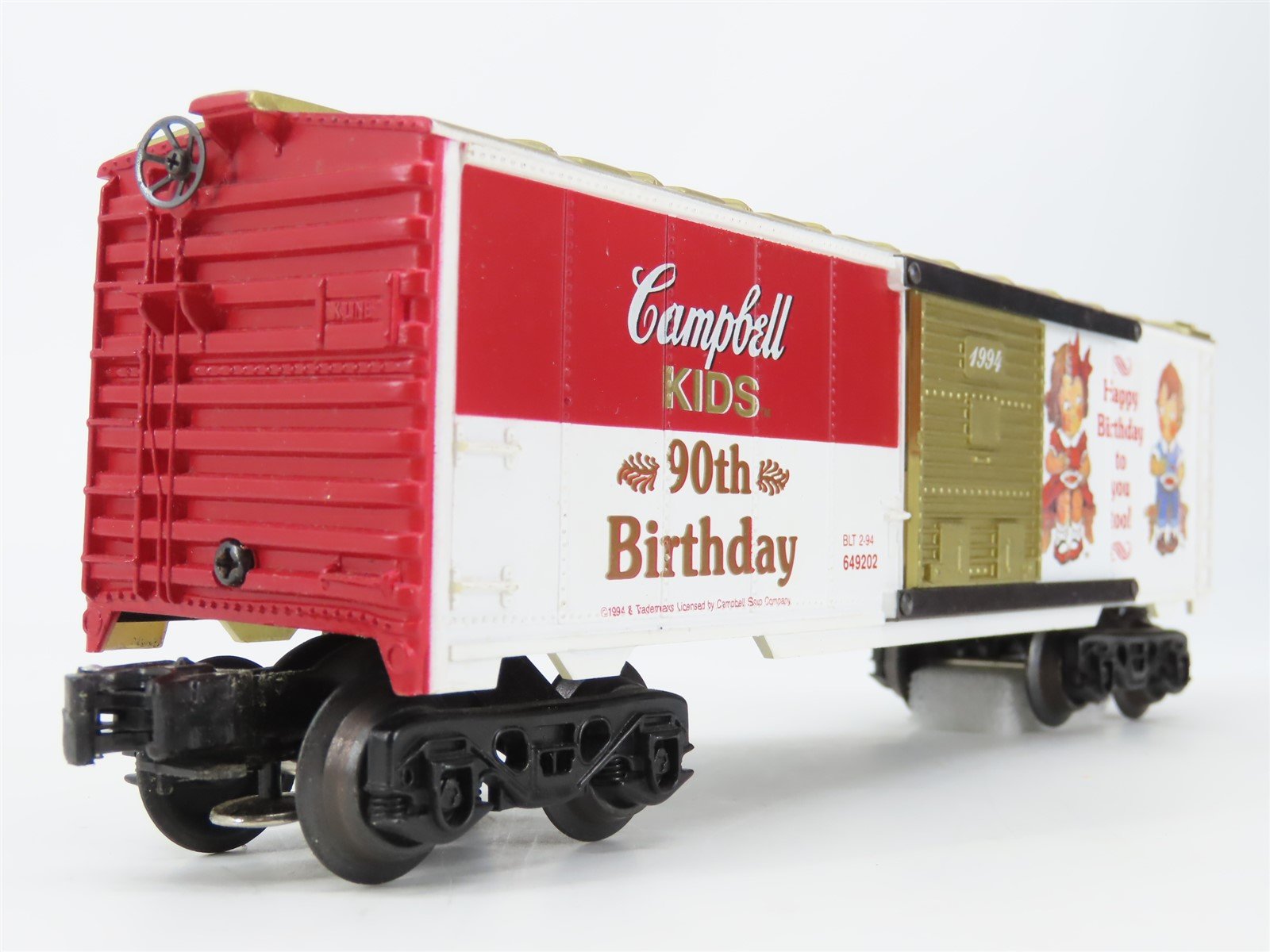 O Gauge 3-Rail K-Line K649202 Campbell Kids 90th Birthday Boxcar 1994
