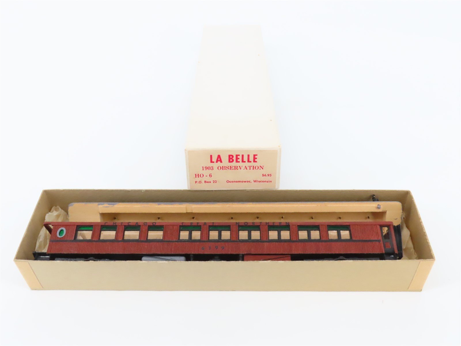 HO LaBelle HO-6 Chicago Great Northern 1903 Observation Passenger #6199 - CUSTOM