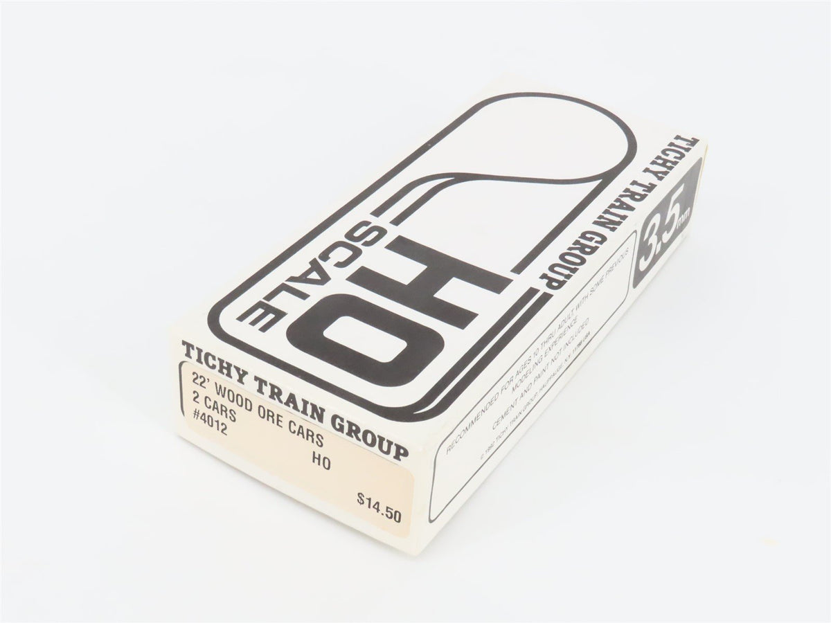 HO Scale Tichy Train Group Kit 4012 Undecorated 22&#39; Wood Ore Cars (2 Cars)