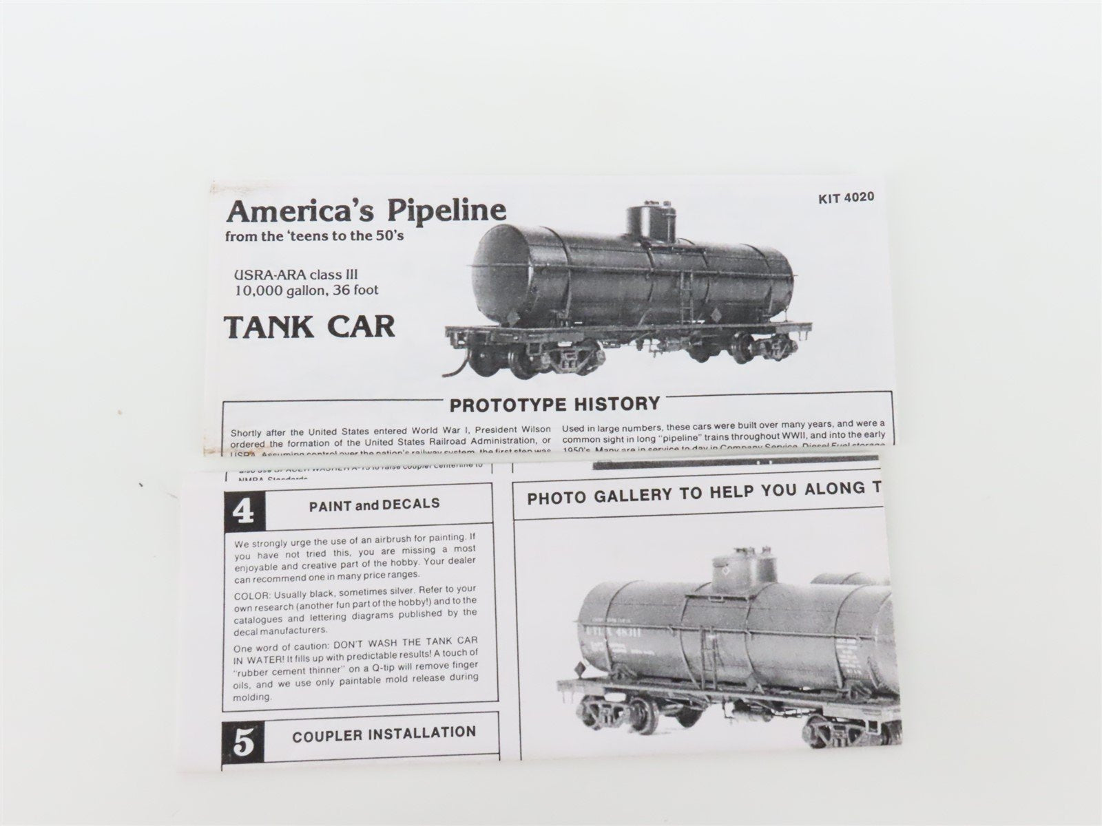 HO Scale Tichy Train Group Kit 4020 Undecorated 54