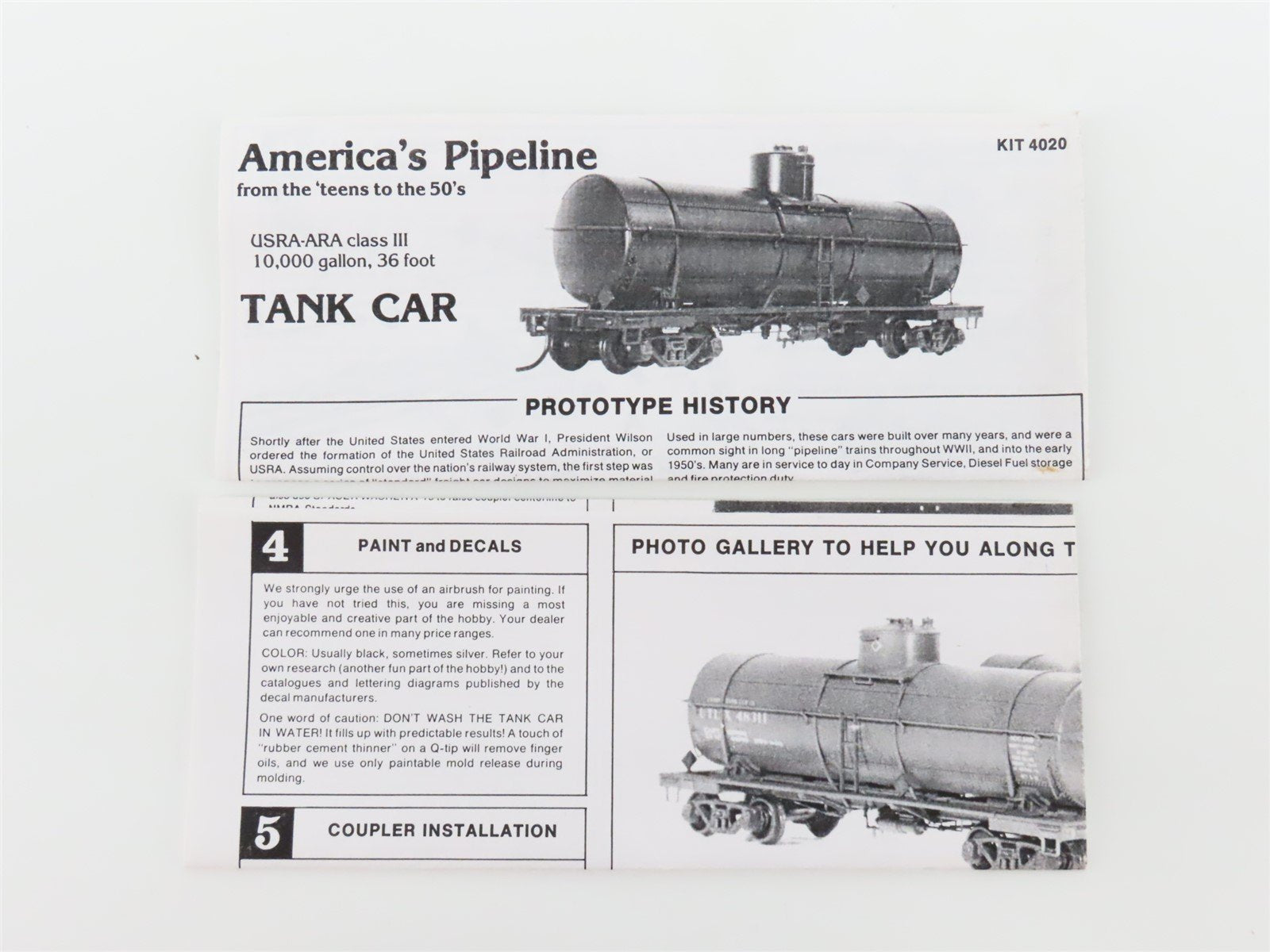 HO Scale Tichy Train Group Kit 4020 Undecorated 54