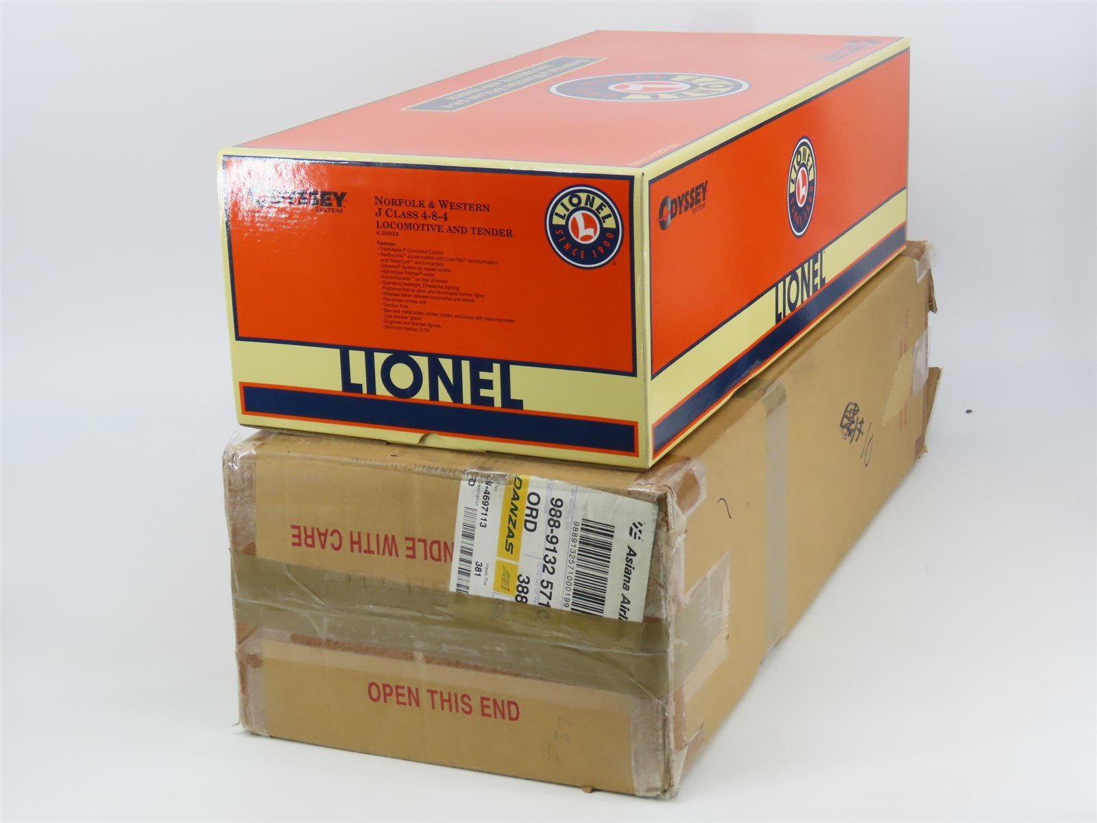 O 3-Rail Lionel 6-38026 N&W Norfolk & Western J Class 4-8-4 Steam #606 w/ TMCC