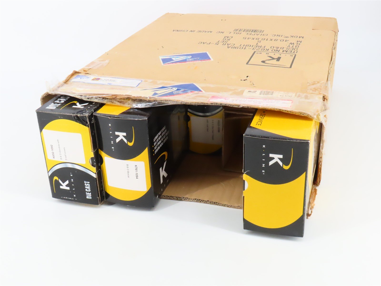 O Gauge 3-Rail K-Line K623-1098A B&O Baltimore & Ohio Freight Car 5-Pack