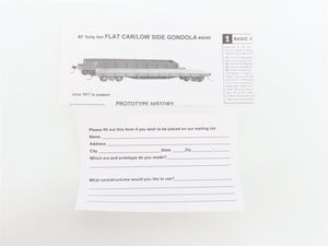 HO Scale Tichy Train Group Kit 4040 Undecorated 40' Wood Side Gondola