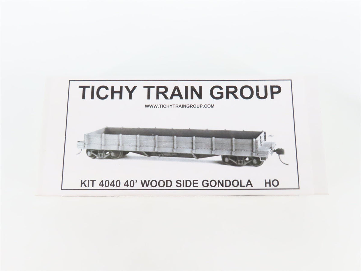 HO Scale Tichy Train Group Kit 4040 Undecorated 40&#39; Wood Side Gondola