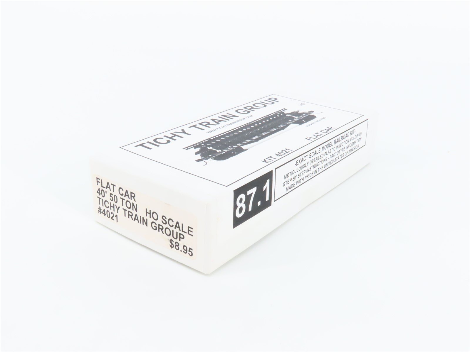 HO Scale Tichy Train Group Kit 4021 Undecorated 40' 50-Ton Flat Car