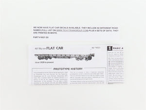 HO Scale Tichy Train Group Kit 4021 Undecorated 40' 50-Ton Flat Car