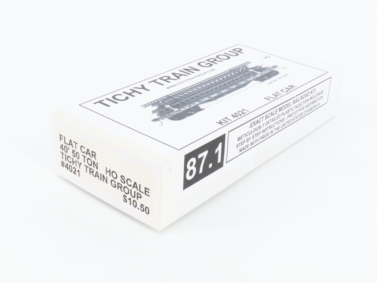 HO Scale Tichy Train Group Kit 4021 Undecorated 40&#39; 50-Ton Flat Car