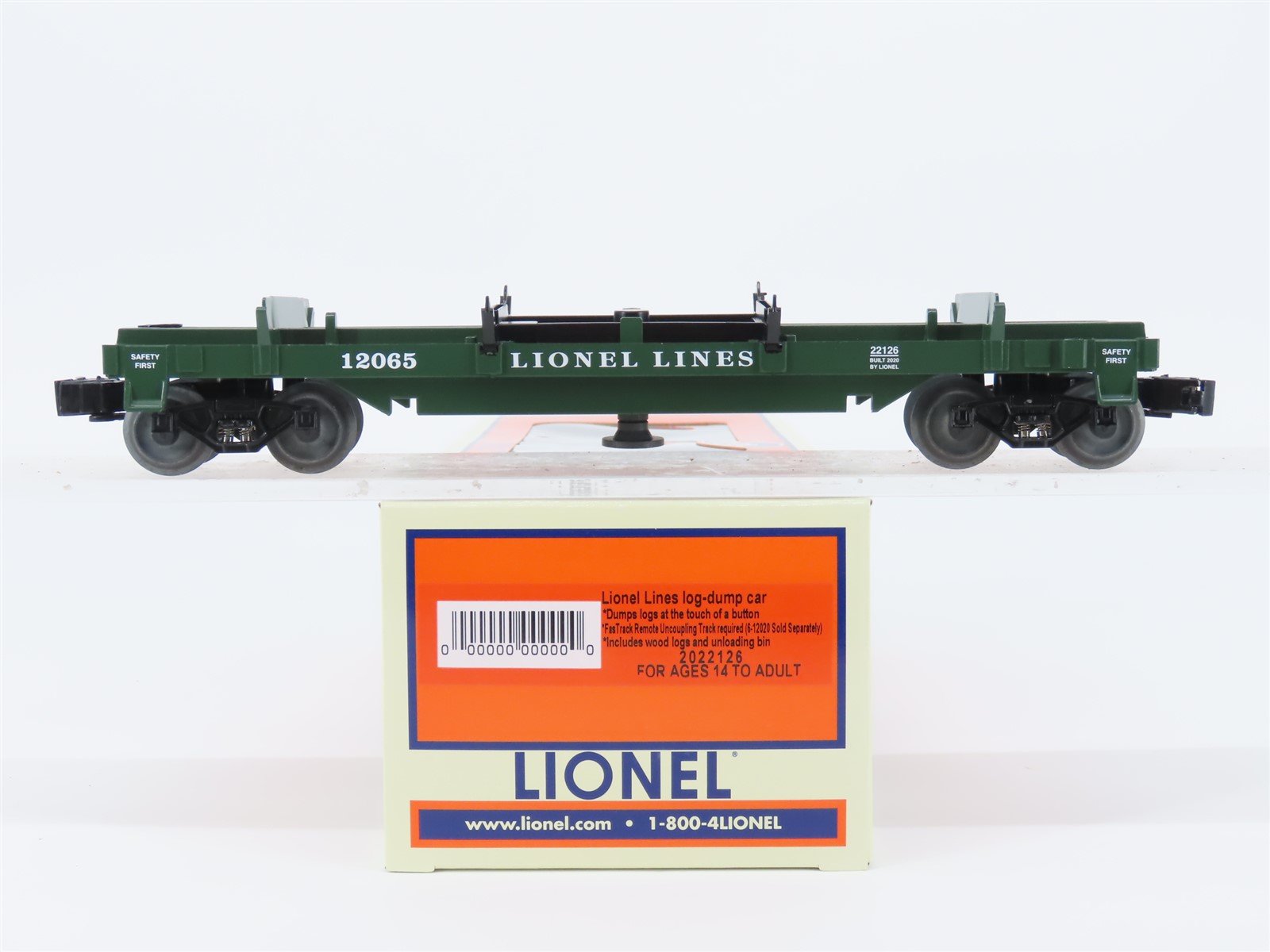 O Gauge 3-Rail Lionel 2022126 Lionel Lines Operating Log Car #12065