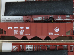 LOT of 12 HO Scale Bowser Kits 54051 PRR Circle Keystone 4-Bay Hoppers w/ Loads
