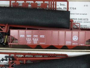 LOT of 12 HO Scale Bowser Kits 54051 PRR Circle Keystone 4-Bay Hoppers w/ Loads