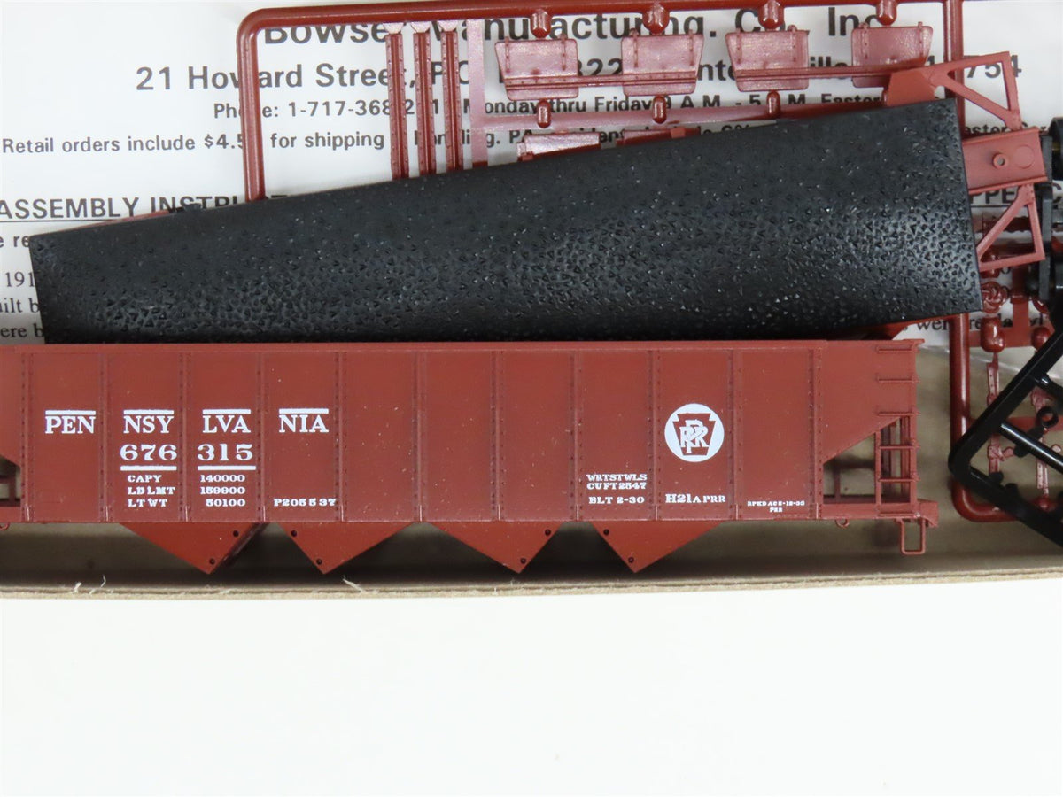 LOT of 12 HO Scale Bowser Kits 54051 PRR Circle Keystone 4-Bay Hoppers w/ Loads
