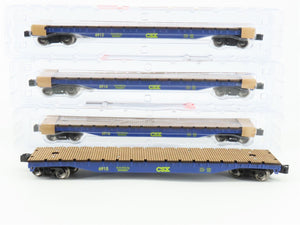 O Gauge 3-Rail Menards 275-9038 CSX Flat Car Set of 4 #6913, 6914, 6915, 6916