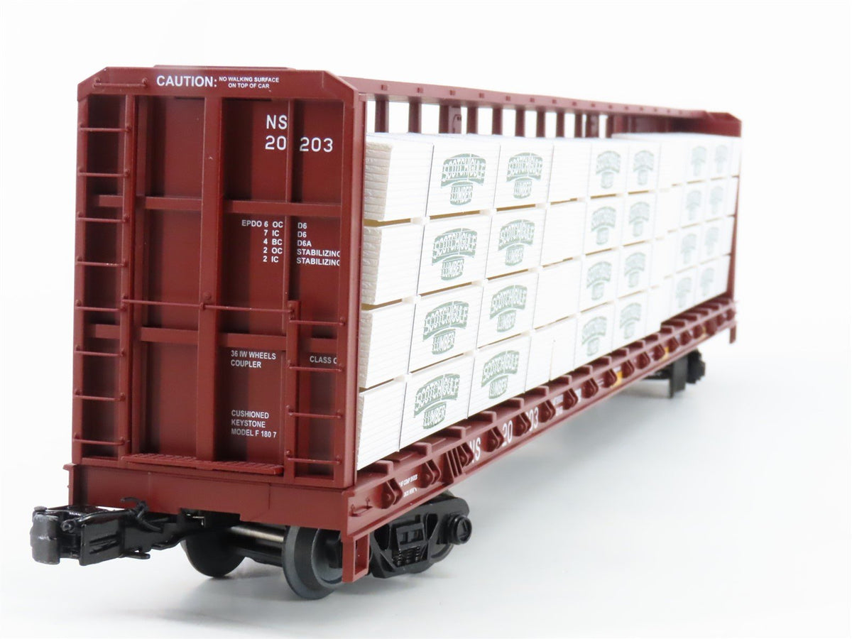 O Gauge 3-Rail MTH 20-95349 NS Center Beam Flat Car w/Load Set of 2
