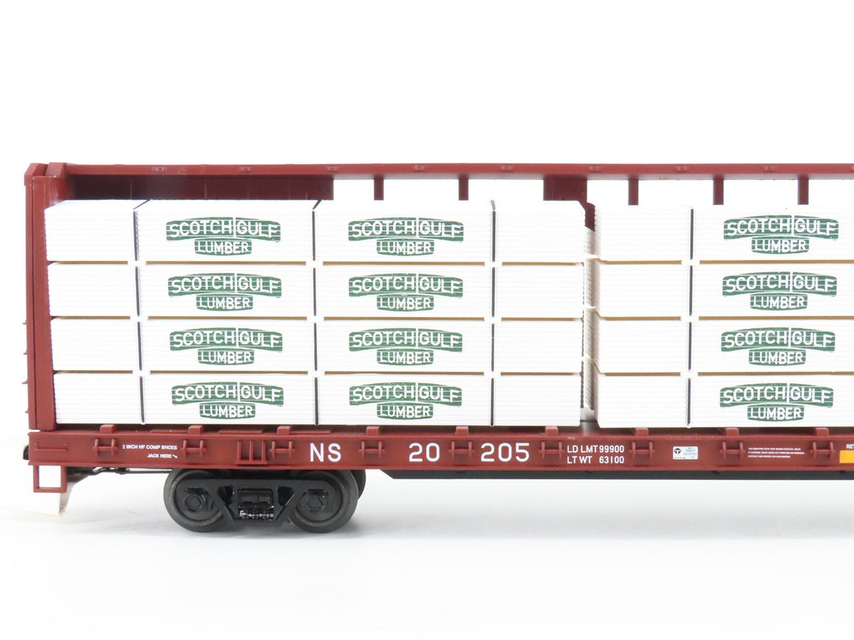 O Gauge 3-Rail MTH 20-95349 NS Center Beam Flat Car w/Load Set of 2