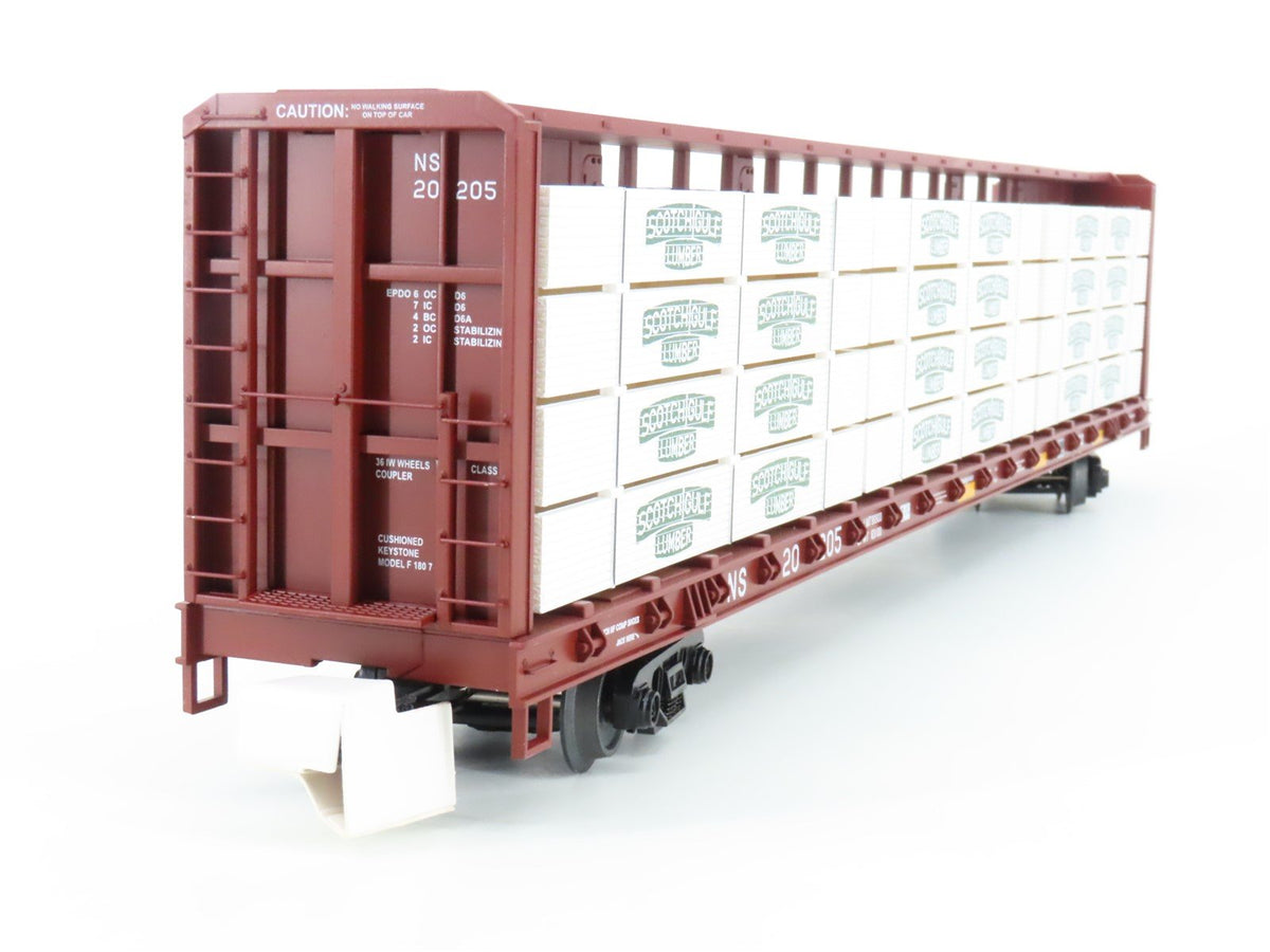O Gauge 3-Rail MTH 20-95349 NS Center Beam Flat Car w/Load Set of 2
