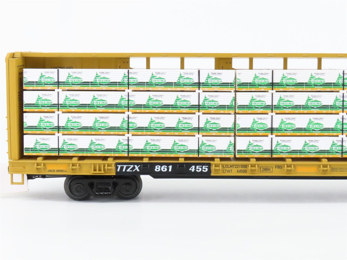 O Gauge 3-Rail MTH 20-95348 TTX TTZX Center Beam Flat Car w/Load Set of 2