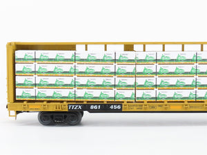 O Gauge 3-Rail MTH 20-95348 TTX TTZX Center Beam Flat Car w/Load Set of 2