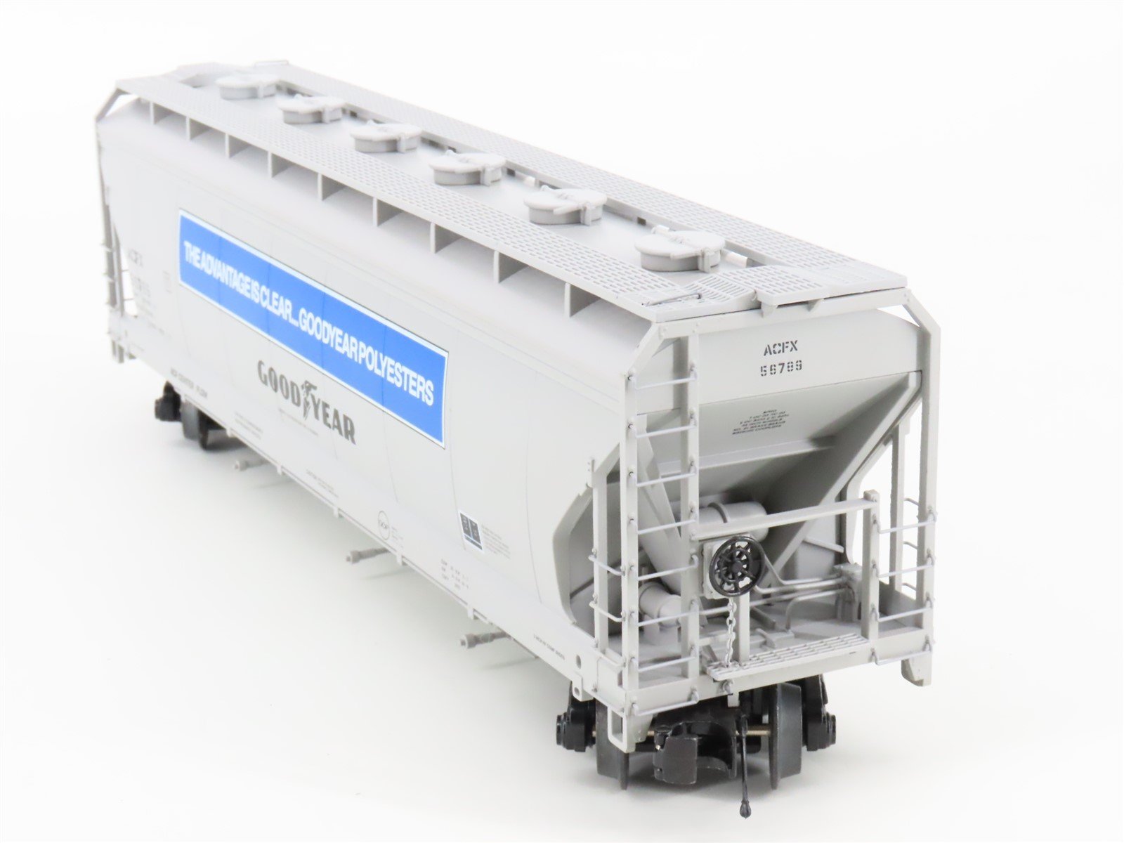 O Gauge 3-Rail MTH 20-97900 ACFX Goodyear Tire & Rubber 3 Bay Hopper Set of 2