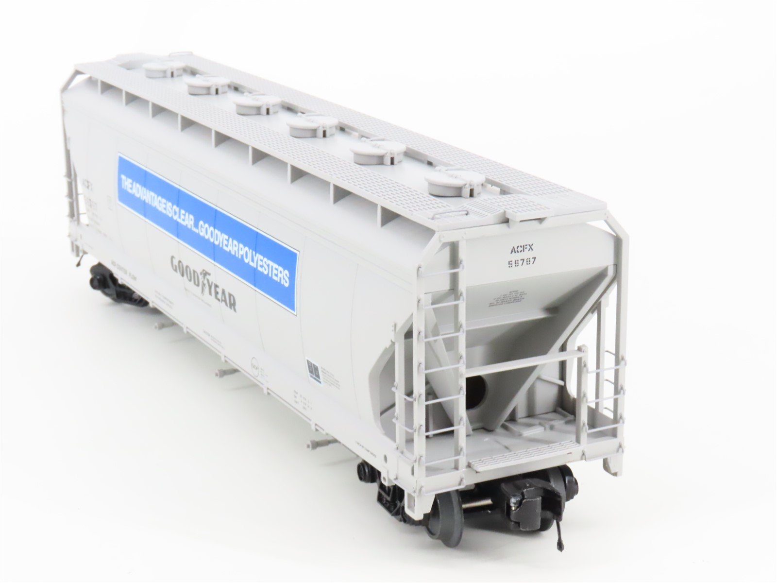 O Gauge 3-Rail MTH 20-97900 ACFX Goodyear Tire & Rubber 3 Bay Hopper Set of 2