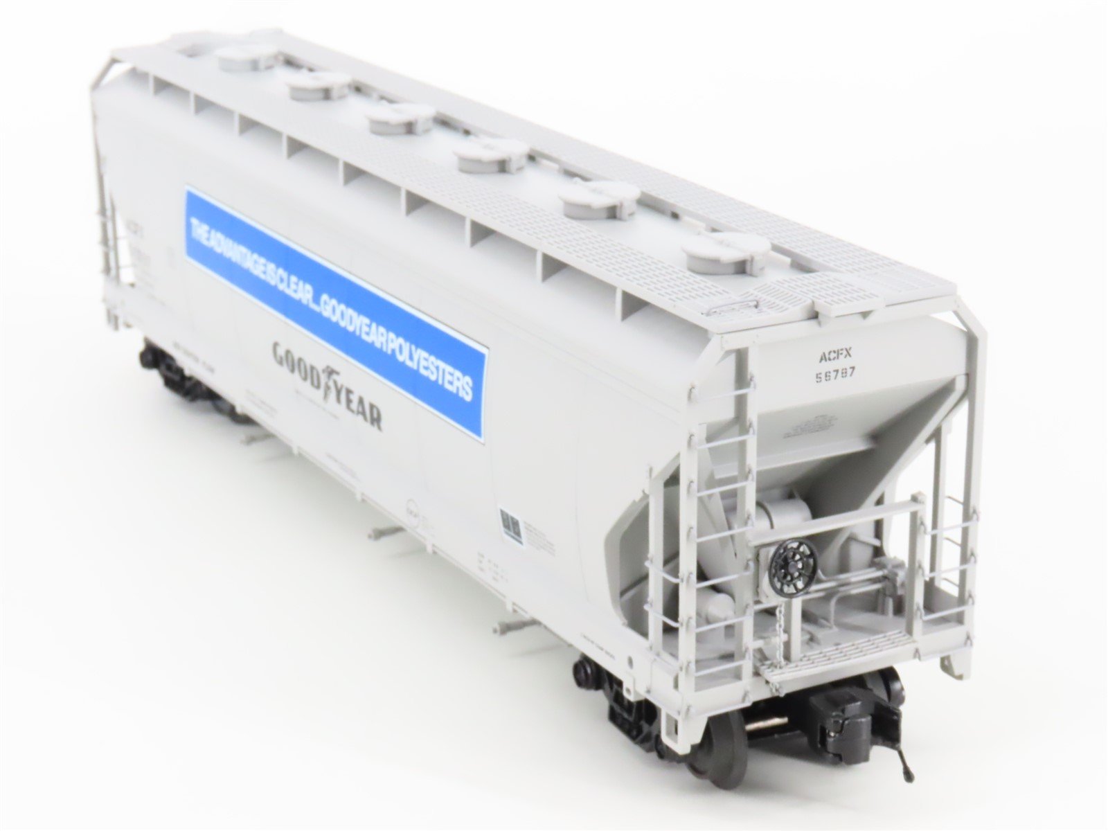 O Gauge 3-Rail MTH 20-97900 ACFX Goodyear Tire & Rubber 3 Bay Hopper Set of 2