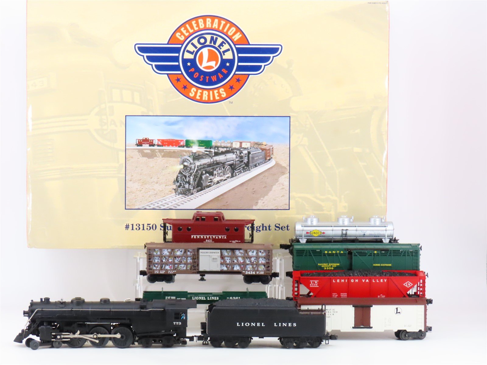 O Gauge 3-Rail Lionel 6-31739 #13150 Super O Steam Locomotive Freight Set