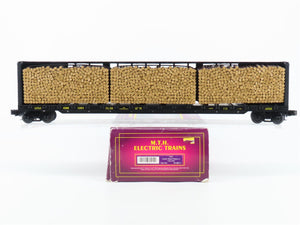 O Gauge 3-Rail MTH 20-98211 CSX Center Beam Flat Car w/ Log Load #1221