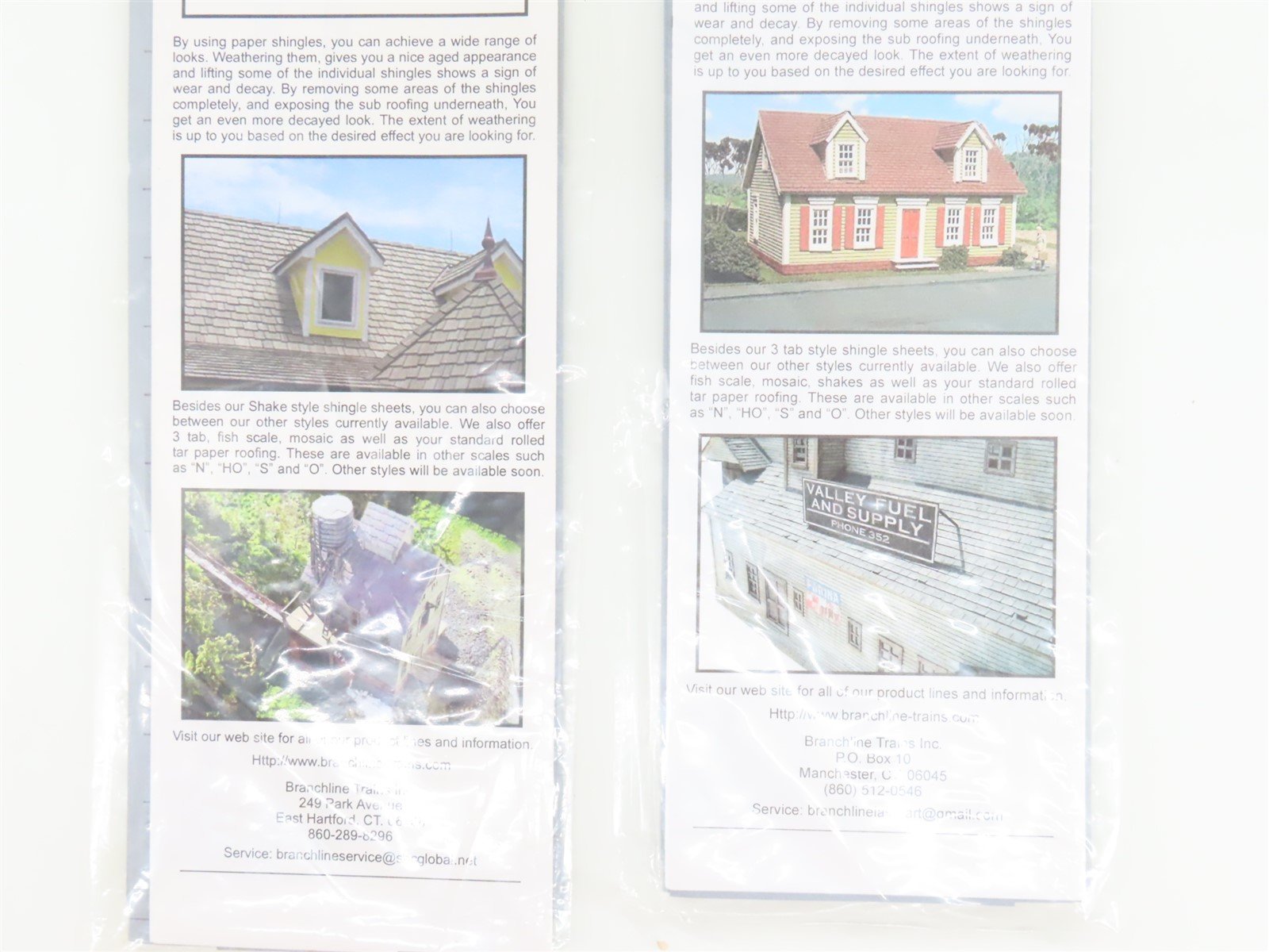 LOT of 6 HO 1/87 Scale Branchline Laser-Art Kits Paper Roofing Shingles