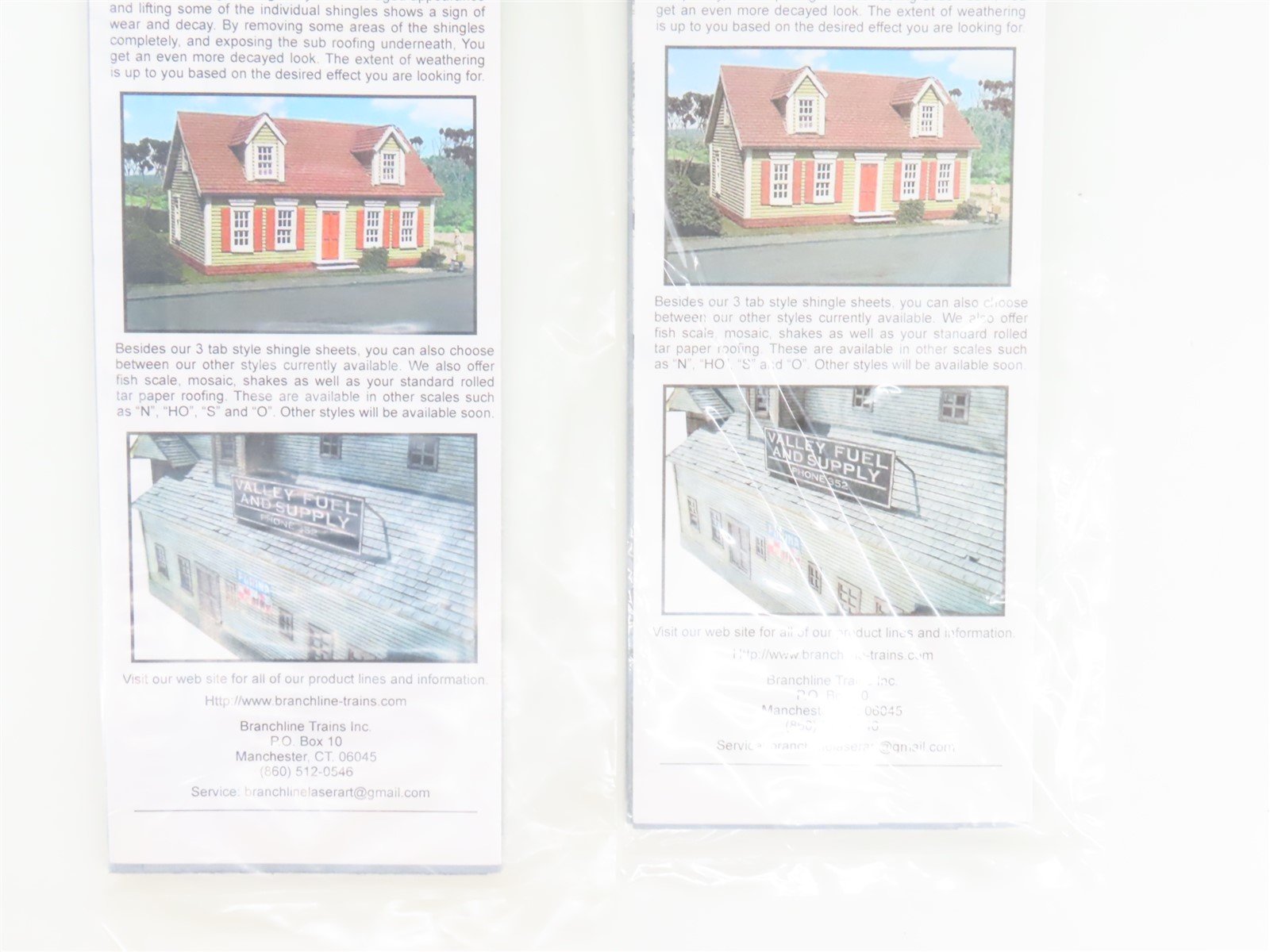 LOT of 6 HO 1/87 Scale Branchline Laser-Art Kits Paper Roofing Shingles