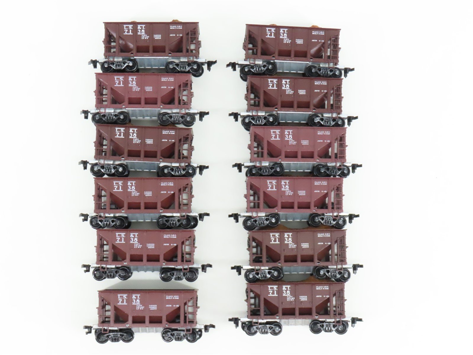LOT of 12 HO Roundhouse LSI Lake Superior & Ishpeming Ore Car #7138 w/Some Loads