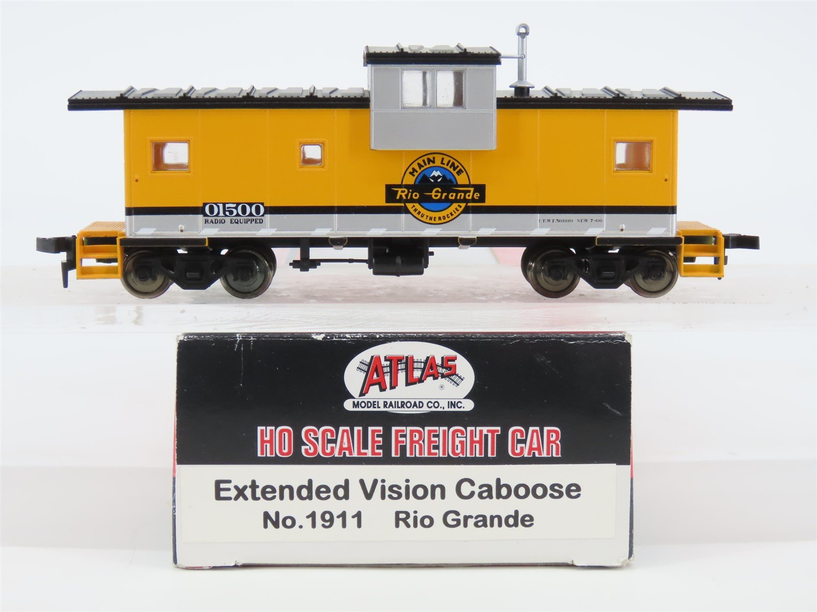HO Scale Atlas 1911 D&RGW Rio Grande Main Line Extended Vision Caboose #01500