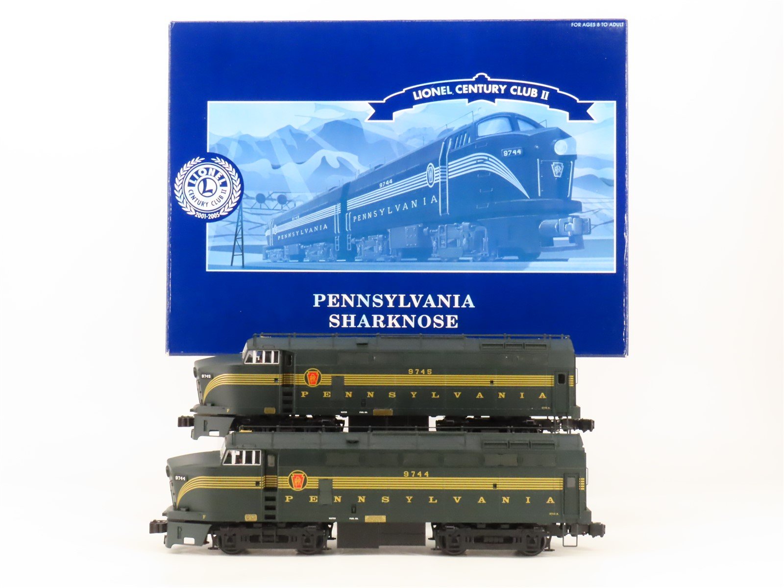 O 3-Rail Lionel 6-14532 Century Club II PRR Sharknose A/A Diesel Set -TMCC/Sound