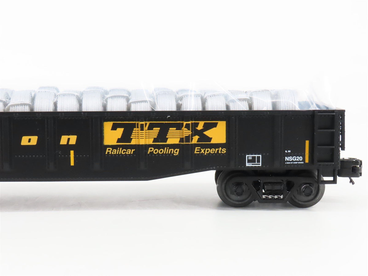 O Gauge 3-Rail MTH 20-95360 GNTX TTX Railgon Gondola w/ Coiled Wire Load 2-Pack